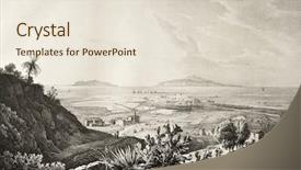  Presentation with antique quote - PPT theme with background original illustration was create background and a lemonade colored foreground