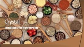  Presentation with hemp - Slides with background over natural hemp paper background and a coral colored foreground