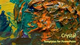  Presentation with multi ethnics - Cool new presentation design with background panting multi color texture backdrop and a tawny brown colored foreground