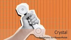  Presentation with art lines - Slides featuring background patterned with vertical lines background and a coral colored foreground