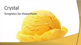  Presentation with ice cream - Slides with background pineapple - single scoop of yellow ice background and a white colored foreground