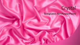  Presentation with pink satin - Slide set with background pink satin fabric background and a coral colored foreground