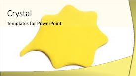  Presentation with teal and yellow music - Beautiful presentation design featuring background plasticine banner dialog cloud backdrop and a blonde colored foreground