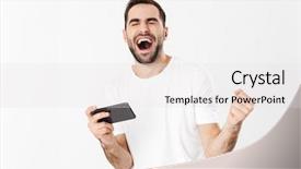  Presentation with mobile games - Cool new slide set with  backdrop and a  colored foreground