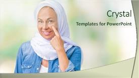  Presentation with middle eastern traditional dishes falafel - Presentation theme having background pointing to the eye background and a  colored foreground