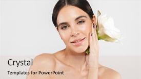  Presentation with healthy officebuilding - Cool new slide deck with background posing with a flower backdrop and a  colored foreground