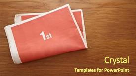  Presentation with newspaper - Slide set having background printed first as cover background and a tawny brown colored foreground