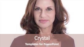  Presentation with older woman - PPT layouts with background professional - attractive older business woman isolated background and a coral colored foreground