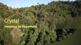  Presentation with rainforest - PPT theme consisting of background puerto rico - rainforest aerial photo of forest background and a  colored foreground