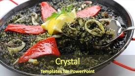  Presentation with ink in water - Amazing presentation design having background puerto rico - squid ink paella spanish dish backdrop and a tawny brown colored foreground