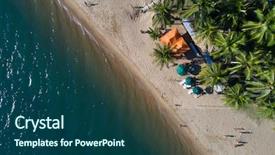  Presentation with brainstorming top view - Presentation having background puerto rico - top view of a beach background and a ocean colored foreground