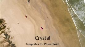  Presentation with paradise - Theme featuring background puerto rico - top view of a paradise background and a coral colored foreground