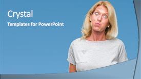  Presentation with puffing - Audience pleasing slides consisting of background puffing cheeks with funny backdrop and a teal colored foreground