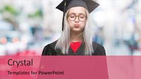  Presentation with puffing - Audience pleasing PPT theme consisting of background puffing cheeks with funny backdrop and a  colored foreground