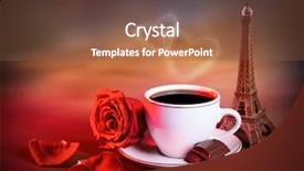  Presentation with honeymoon france - Audience pleasing slide set consisting of background red fresh rose chocolate backdrop and a tawny brown colored foreground