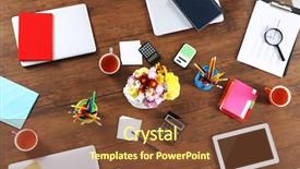  Presentation with red white grey - PPT theme enhanced with background red grey black white - office table for meetings top background and a  colored foreground