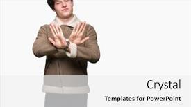  Presentation with pancasila indonesia coat of arms - Beautiful slide set featuring background rejection expression crossing arms backdrop and a  colored foreground