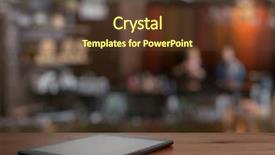  Presentation with night club - Audience pleasing PPT layouts consisting of background restaurant - modern tablet bar backdrop and a tawny brown colored foreground