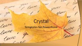  Presentation with pauls letter to romans - Presentation theme having background romantic letter and leaves background and a yellow colored foreground