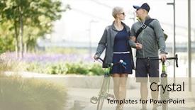  Presentation with man vs woman - Colorful PPT theme enhanced with background safety health environment - photo of young man backdrop and a soft green colored foreground