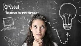  Presentation with idea - Beautiful presentation design featuring school project - get an idea backdrop and a dark gray colored foreground