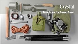  Presentation with scouting - Amazing PPT layouts having scouting sports - traveler set backdrop and a gray colored foreground