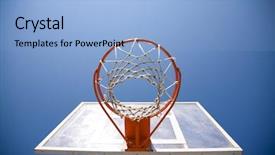  Presentation with deep blue - PPT theme with background selective focus on nearest background and a  colored foreground