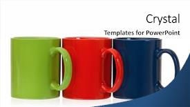  Presentation with red white blue - PPT theme enhanced with background set of ceramic motley background and a white colored foreground