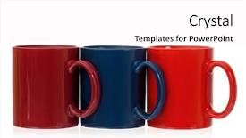  Presentation with hot and cold coffee cup - Slide set with background set of ceramic motley background and a white colored foreground