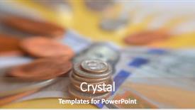  Presentation with financial investing - Slide set enhanced with background sharpness on the edge background and a coral colored foreground