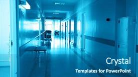  Presentation with medicine - PPT theme featuring background shot in a hospital background and a ocean colored foreground