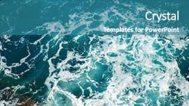  Presentation with clear water - Amazing theme having background shot of clear sea backdrop and a teal colored foreground