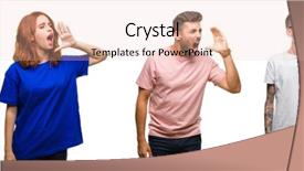  Presentation with religious african american - Slide deck consisting of background shouting and screaming loud background and a lemonade colored foreground