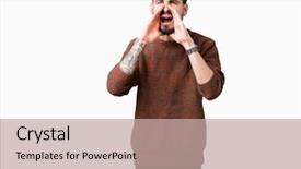  Presentation with winter - Amazing presentation having background shouting angry out loud backdrop and a mint green colored foreground