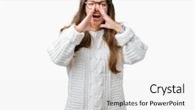  Presentation with mouth - PPT layouts enhanced with background shouting angry out loud background and a white colored foreground