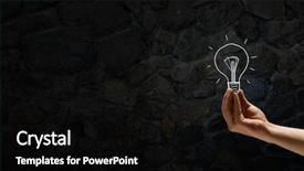  Presentation with light bulb - Slide deck enhanced with background showing drawn light bulb background and a black colored foreground