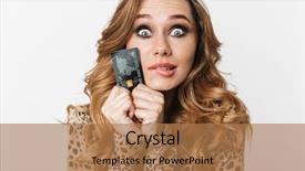  Presentation with banking - Cool new presentation with background showing plastic credit card backdrop and a coral colored foreground