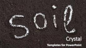  Presentation with soil conservation - Cool new PPT theme with background soil and the inscription backdrop and a dark gray colored foreground