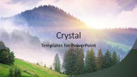  Presentation with nature - Slide set enhanced with background spring - mountain landscape composition of nature background and a  colored foreground