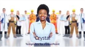  Presentation with african american business - Amazing presentation theme having background study group student nurses - beautiful african american woman backdrop and a sky blue colored foreground