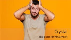  Presentation with standing strong - Amazing slide deck having background suffering from a strong backdrop and a yellow colored foreground