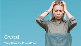  Presentation with migraine - Audience pleasing theme consisting of isolated background suffering from headache backdrop and a light blue colored foreground