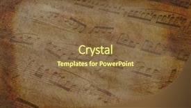  Presentation with music notes - Presentation theme having background template with musical notes background and a  colored foreground