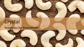  Presentation with wood rustic - Presentation theme consisting of background texture of cashew nuts background and a gold colored foreground
