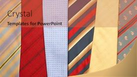  Presentation with tie - Presentation theme consisting of background texture of the tie background and a red colored foreground