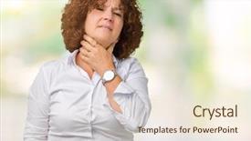  Presentation with businees - Audience pleasing presentation consisting of background touching painful neck sore backdrop and a cream colored foreground