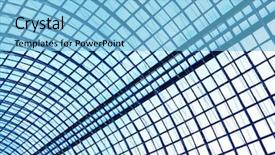  Presentation with glass ceiling - Amazing presentation theme having abstract blue glass ceiling inside shopping mall backdrop and a light blue colored foreground