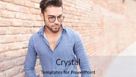  Presentation with brick wall - Beautiful presentation theme featuring gwalior fort in madhya pradesh in summer india backdrop and a tawny brown colored foreground