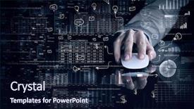  Presentation with hand touching finger digital - PPT layouts enhanced with background using wireless computer mouse background and a  colored foreground