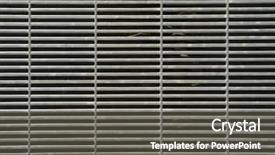  Presentation with electrical grid - PPT theme enhanced with background vent grid background and a dark gray colored foreground